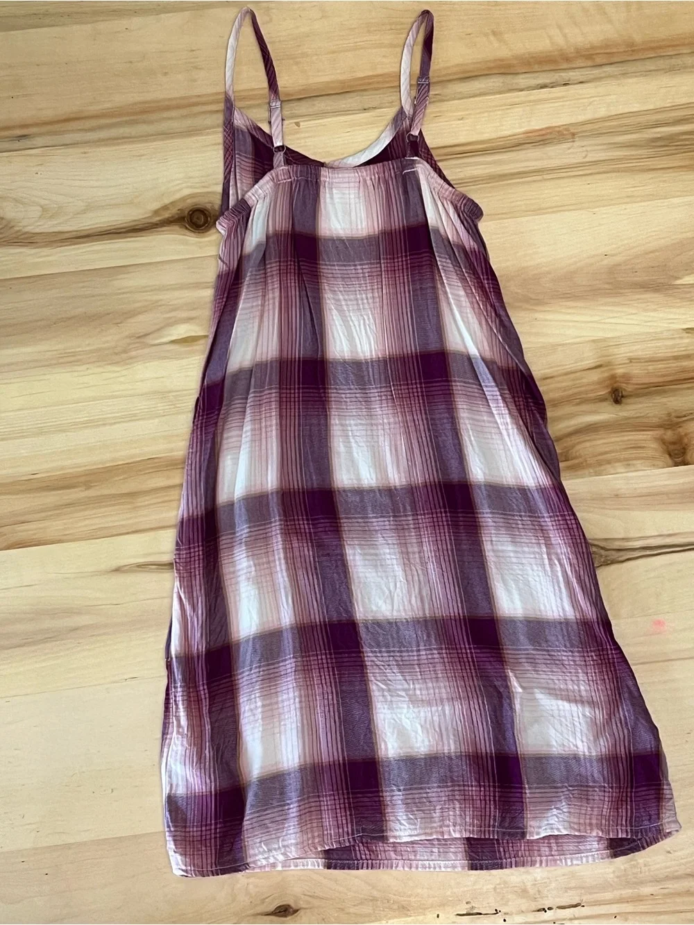 Oshkosh B’gosh Girls Plaid Spaghetti-Strap Slip Dress - Purple/White